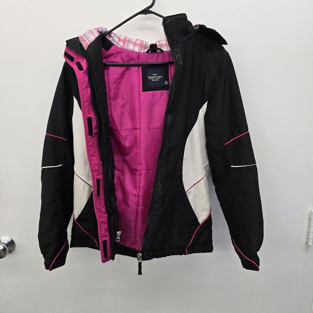Faded Glory Women's XL(14-16) Softshell Coat Winter Jacket with Removable Hood